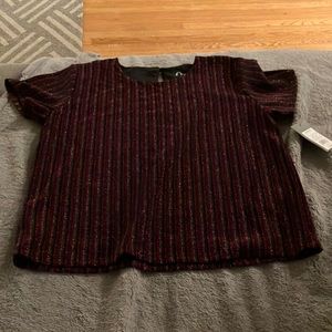 Multicolor, glitter, short sleeve, dress shirt